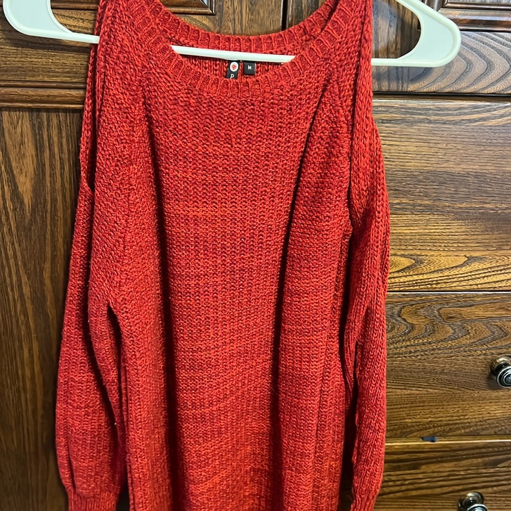 Long Red Blouse
